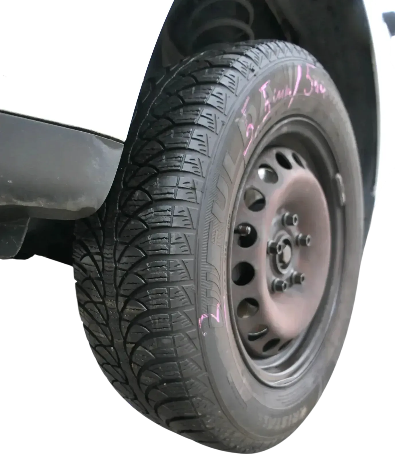2x VW Golf 6 Plus 5M 195/65 R15 91T Winterreifen M+S Felgen Reifen M&S  ca.5-6mm - Bild 1
