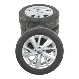 4x Q2 Alufelgen Reifen Felgen 215/55 R17 94V 6,5mm 81A601025C NEUWAGEN Sommer - Bild 1