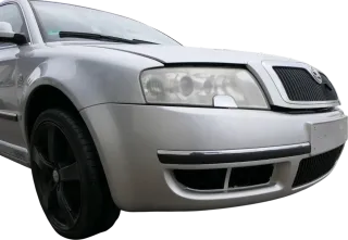 Skoda Superb 3U Stoßstange vorne Frontstoßstange silber LF7T - Bild 5