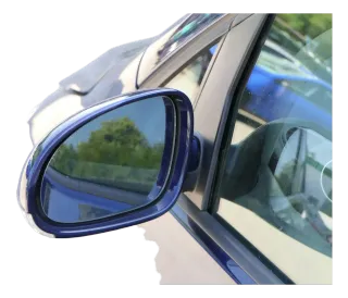 VW Golf 5+6 5M1 Plus elektrischer Spiegel Außenspiegel links blau LD5Q Glas - Bild 2