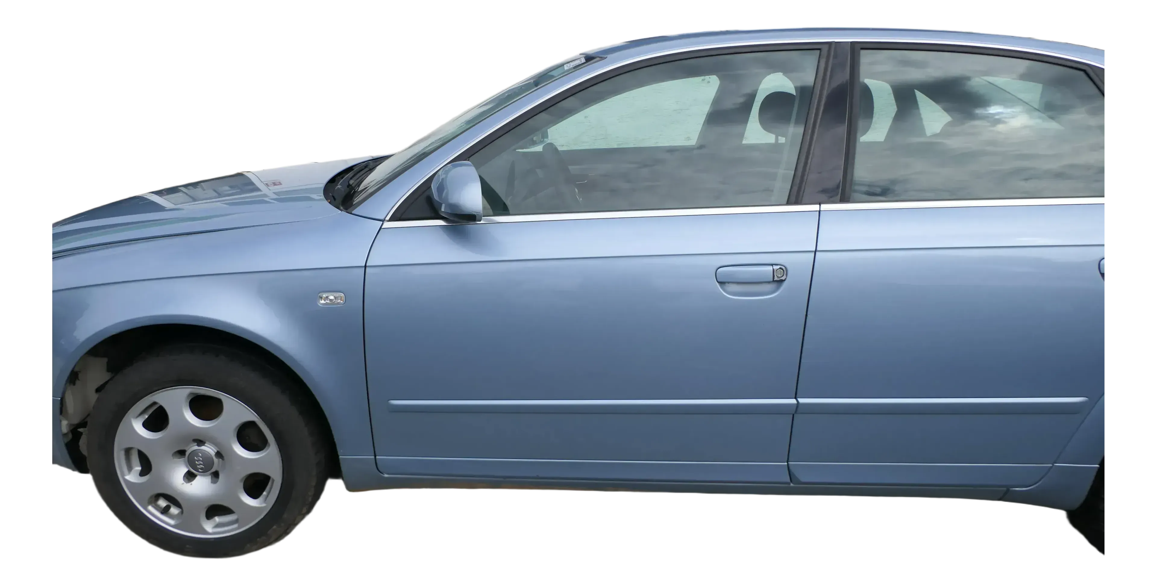 Audi A4 B7 8E Tür vorne links Kombi+Limo mit Rahmen blau LY5J - Bild 1