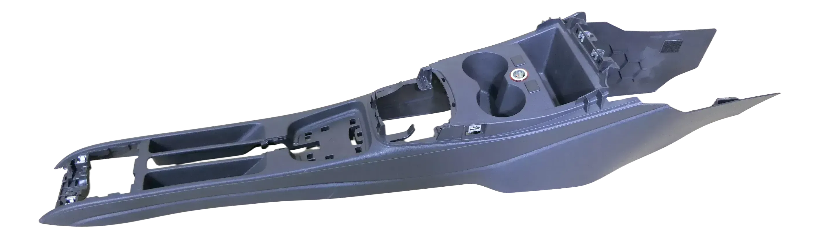 VW Polo 6R Mitteltunnel hinten Verkleidung um Handbremse Mittelkonsole schwarz - Bild 1