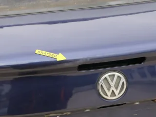 Golf 3 1E Cabrio Heckklappe Kofferraumklappe hinten Klappe blau LC5U ohneAnbaute - Bild 4