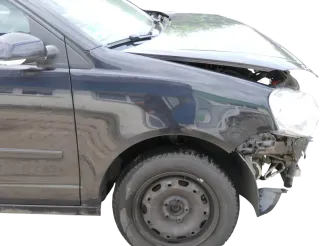 VW Polo 9N3 Kotflügel vorne rechts schwarz LC9Z - Bild 1