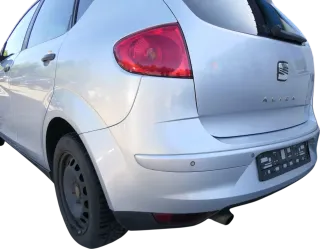 Seat Altea 5P Stoßstange hinten Heckstoßstange Stoßfänger silber LS7Y PDC Spoil - Bild 7