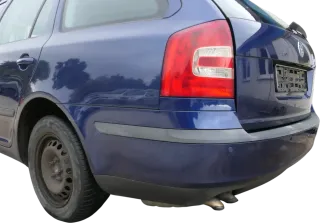 Skoda Octavia 1Z Combi Stoßstange hinten Heckstoßstange blau LF5Q Stoßfänger PDC - Bild 6