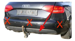 Audi A4 8K B8 Avant nur Spoiler für Stoßstange hinten Heckstoßstange Lippe AHK - Bild 1