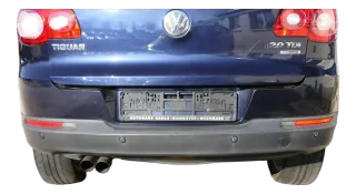 VW Tiguan Heckklappe hinten Kofferraumklappe mit Scheibe blau LH5X - Bild 5