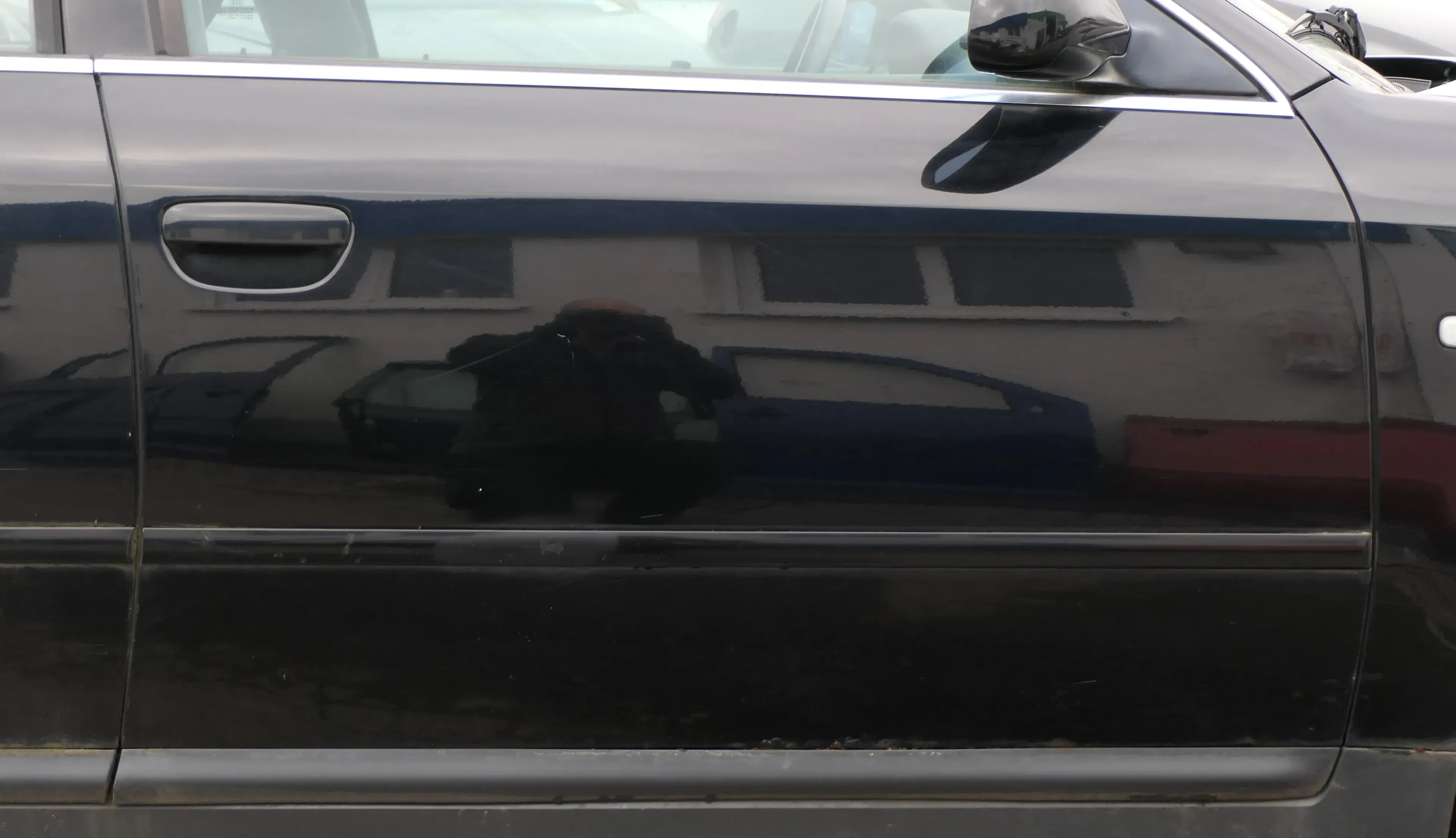 Audi A6 4B C5 Tür Türblatt vorne rechts Beifahrertür schwarz LY9B brilliantschwa - Bild 1