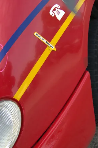 VW Sharan 7M Kotflügel links vorne rot bis ca. Ende 1999 passend - Mängel - Bild 4