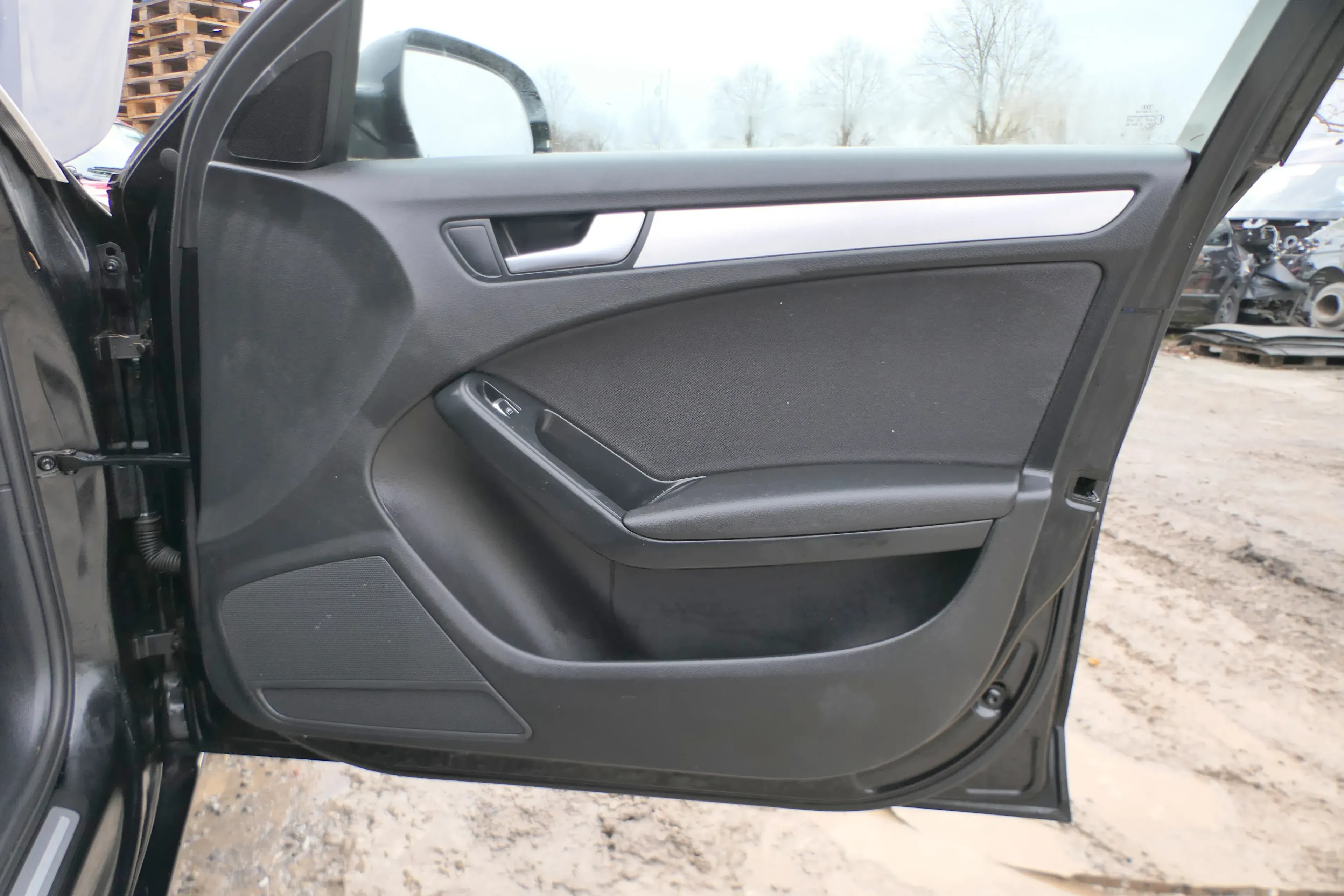 1x A4 8K B8 Türverkleidung Verkleidung Tür vorne rechts schwarz Stoff schwarz - Bild 1