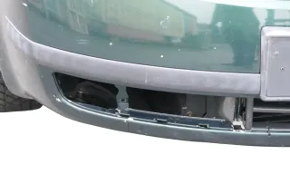 Skoda Fabia 6Y Stoßstange Stoßfänger vorne silber grün LF8C 2000-2004 - Bild 13