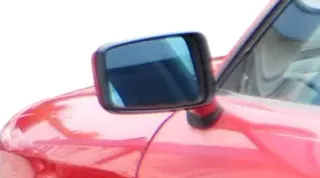 Audi 80 elektrischer elektrisch Spiegel Außenspiegel links mit Glas rot LY3H - Bild 2