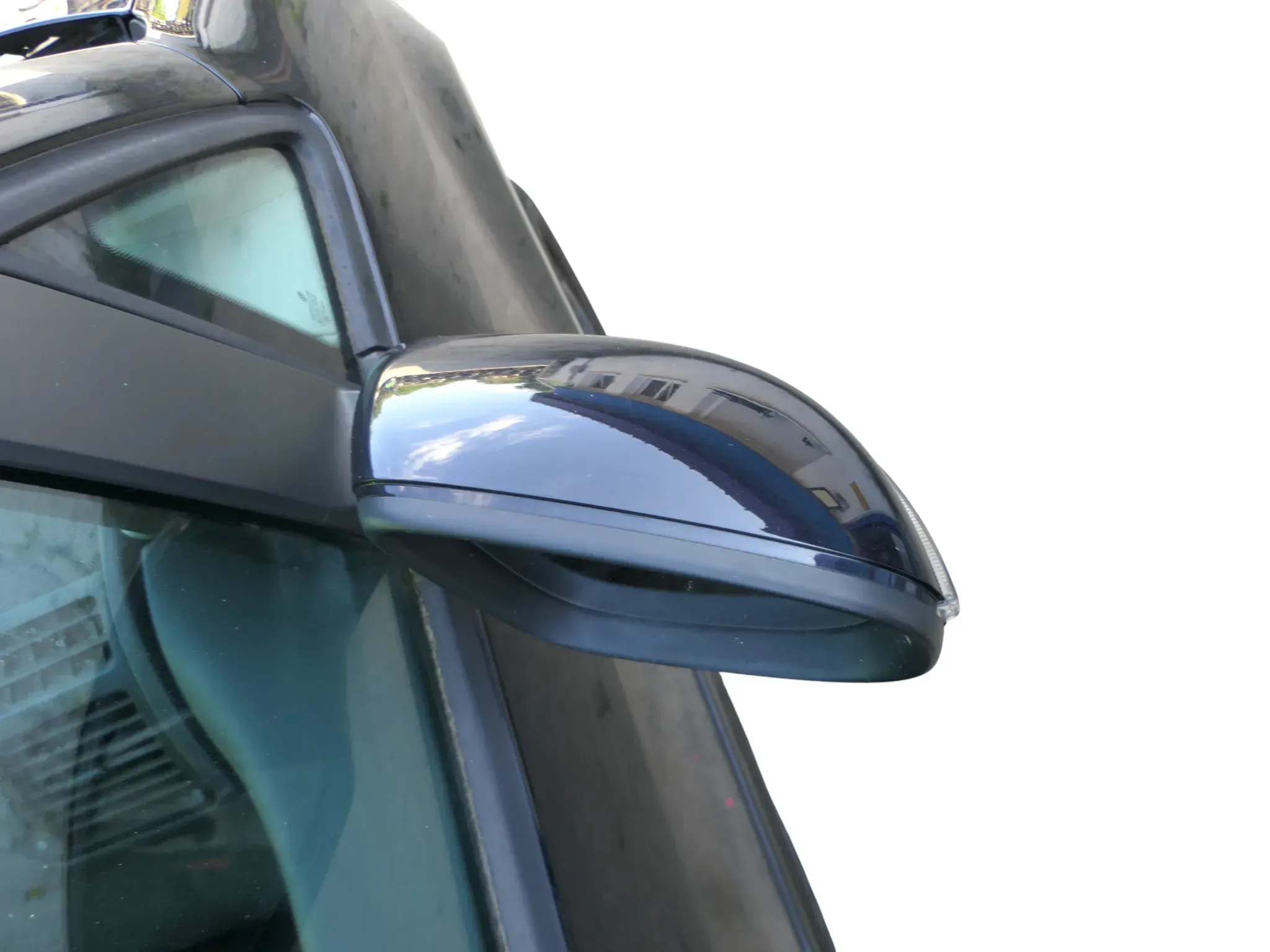 VW Touran 1T3 elektrischer Spiegel Außenspiegel beheizt rechts schwarz LC9X - Bild 1