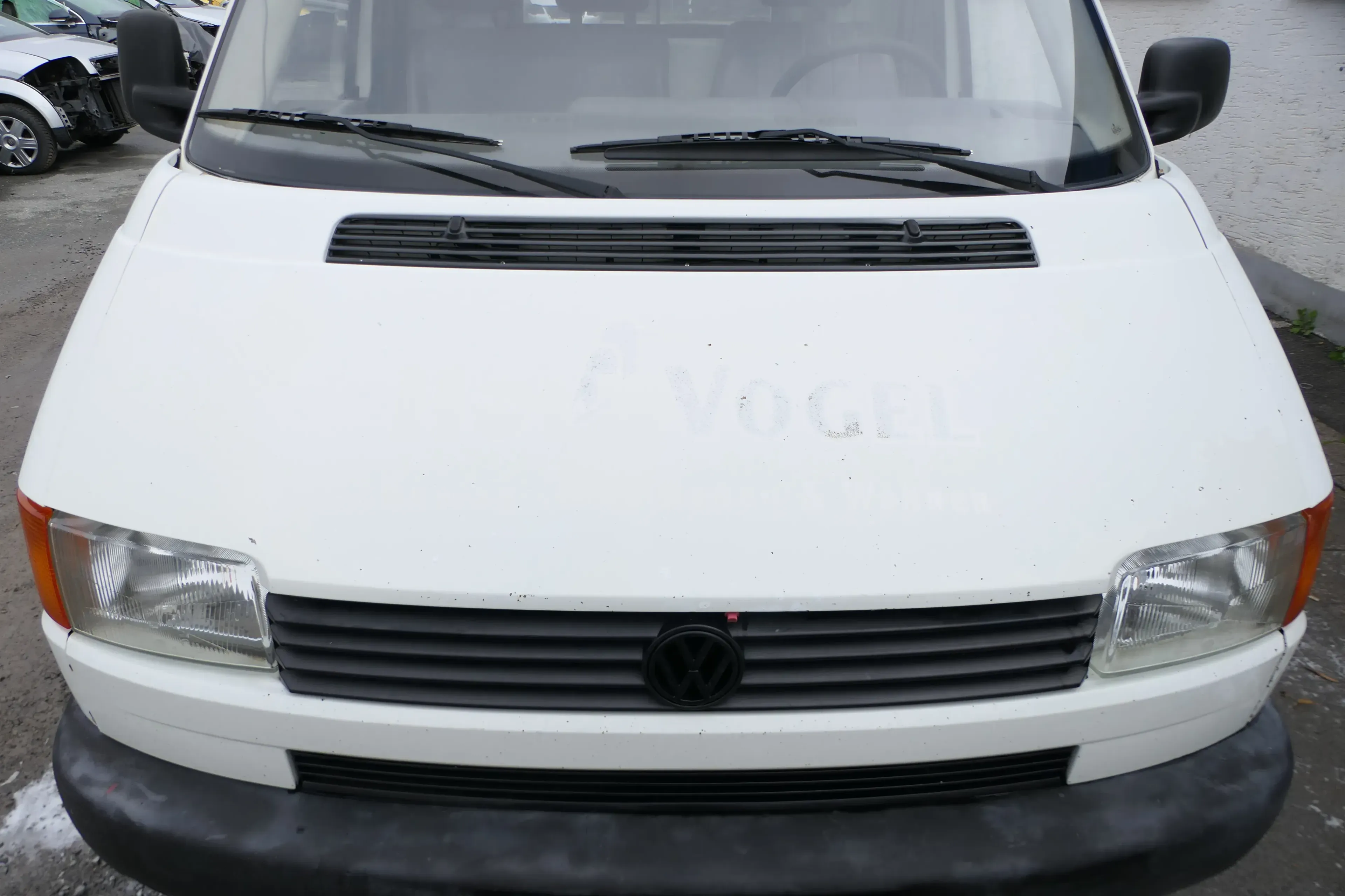 VW T4 Transporter Pritsche Motorhaube Haube Klappe vorne weiß R902 Kurze AC0 - Bild 1