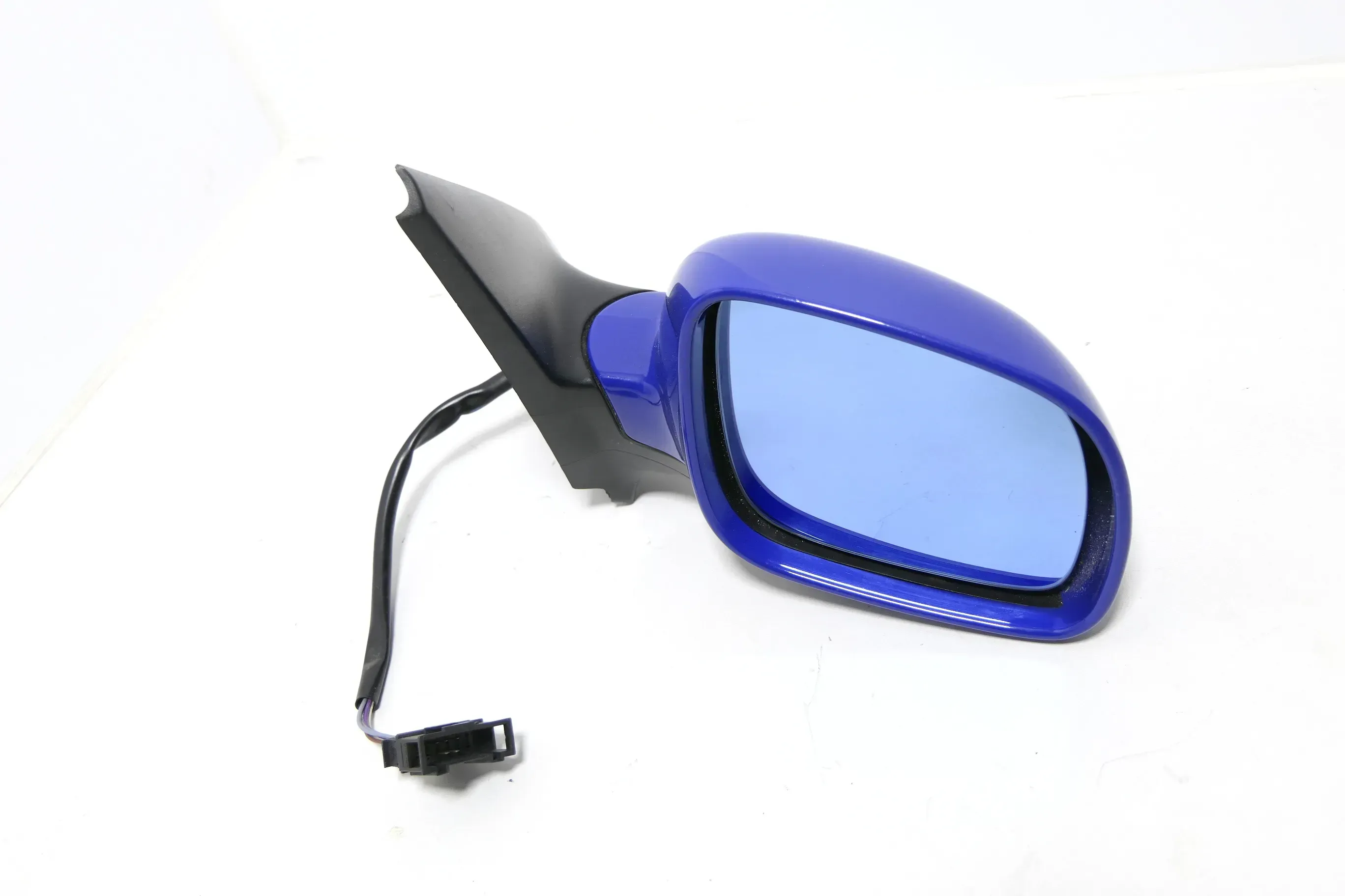 VW Golf 4 Bora elektrischer Spiegel vorne rechts Außenspiegel blau LA5C + Glas - Bild 1