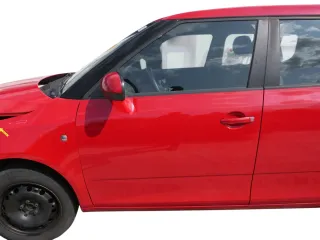 Fabia 5J Kombi + Limo Tür vorne links Fahrertür - rot LF3K -ohne Anbauteile - Bild 1