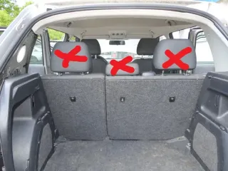 Skoda Fabia 5J 5itz Sitze hinten Rückbank Rücksitzbank 3 Punkt Gurt Isofix blau - Bild 7