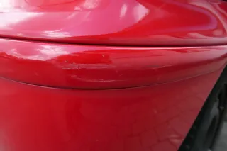 VW Polo 6N2 Stoßstange hinten Heckstoßstange Stoßfänger rot LP3G - Bild 2