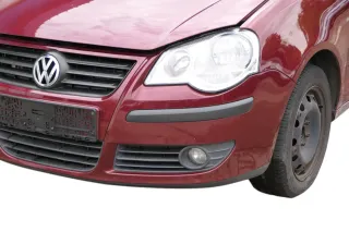 VW Polo 9N3 Stoßstange vorne Frontstoßstange Stoßfänger rot LC3R Grill - Bild 3