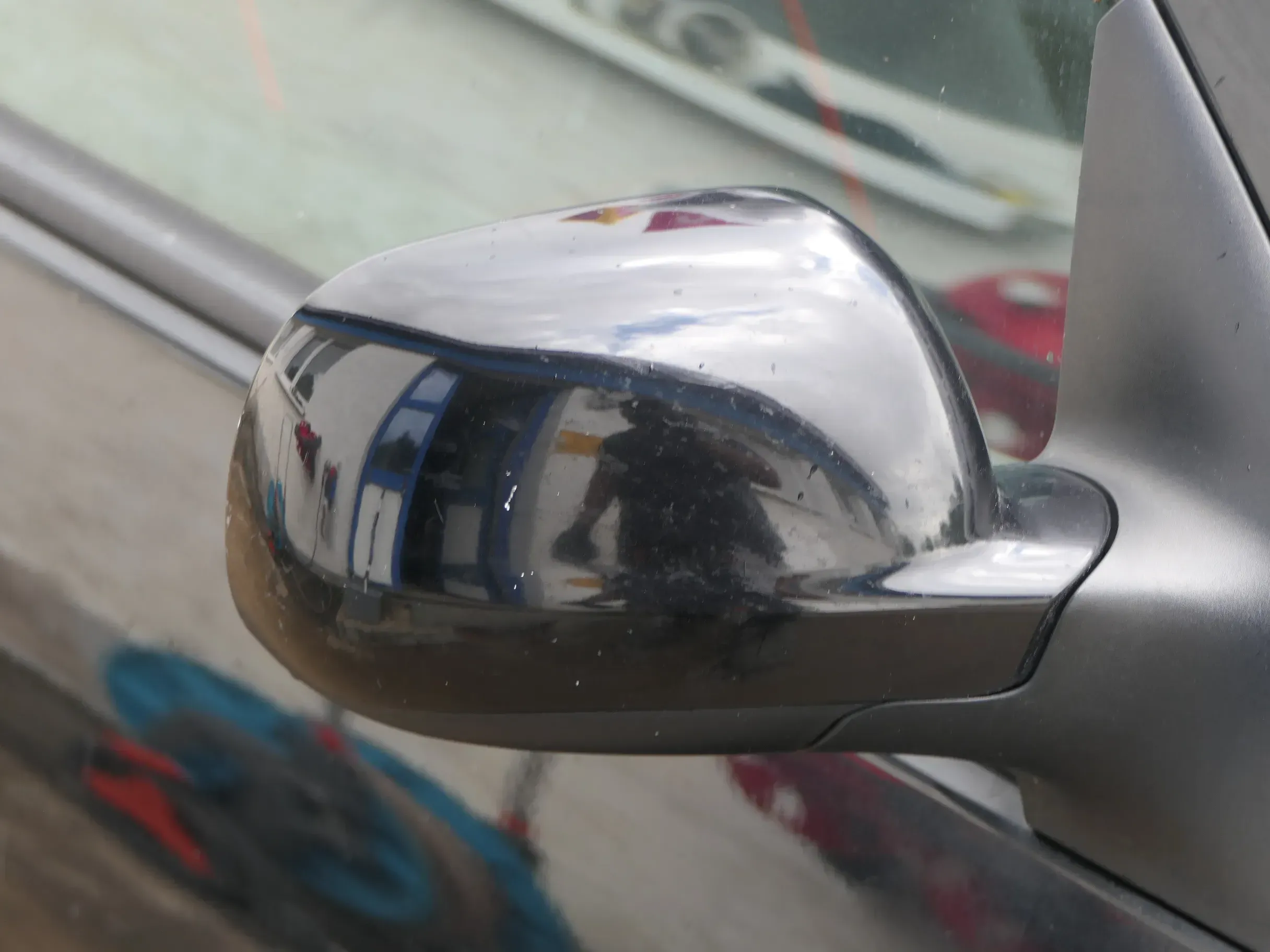 VW Golf 4 Bora elektrischer Spiegel vorne rechts Außenspiegel schwarz L041 Glas - Bild 1