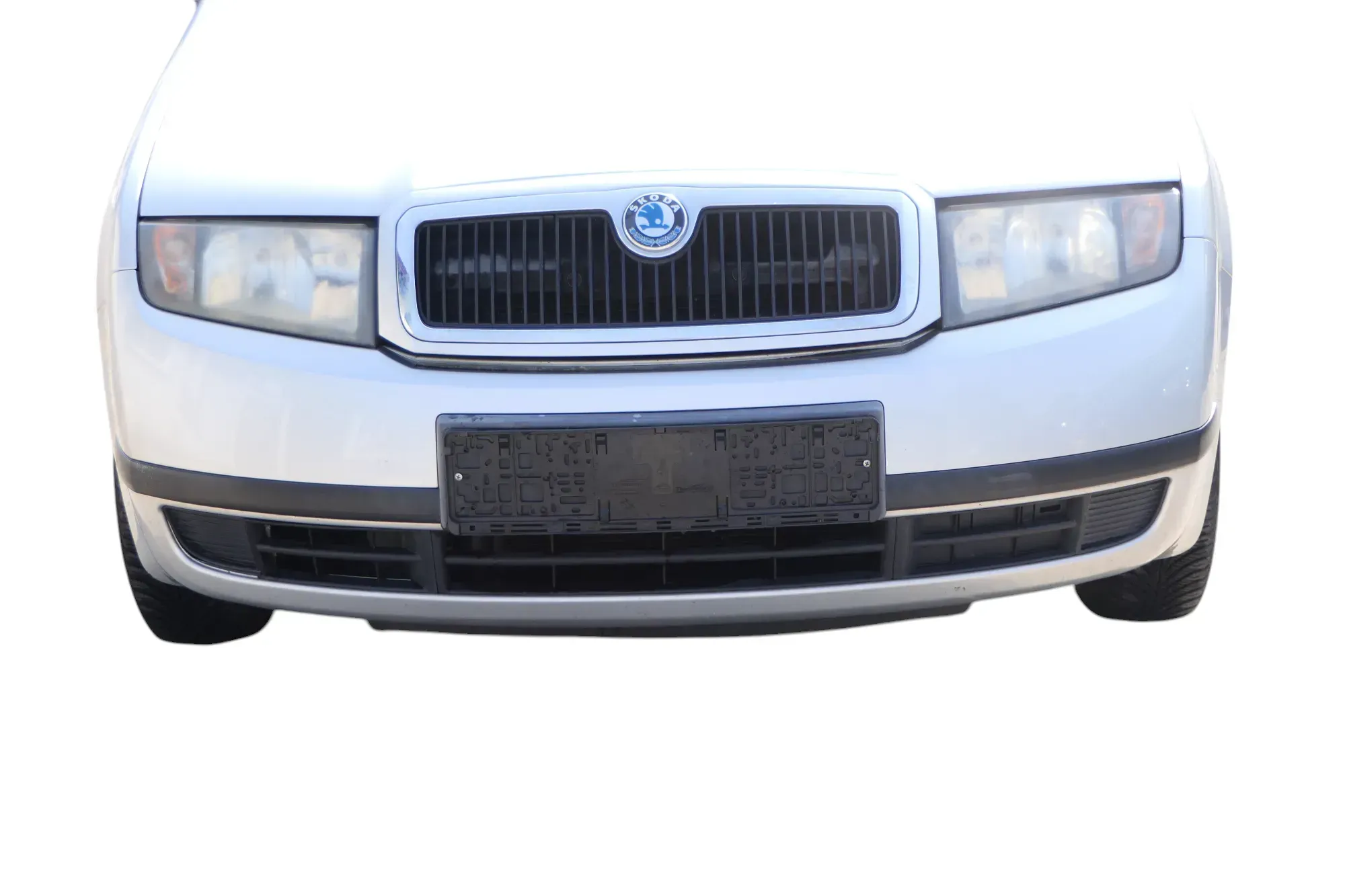 Skoda Fabia 6Y Stoßstange Stoßfänger vorne silber grau LF7T 2000-2004 - Bild 1