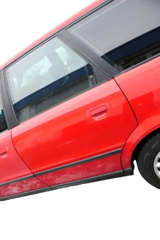 Audi 80 90 Tür hinten links Rahmen Türblatt rot LY3H -ohne Anbauteile - Bild 2