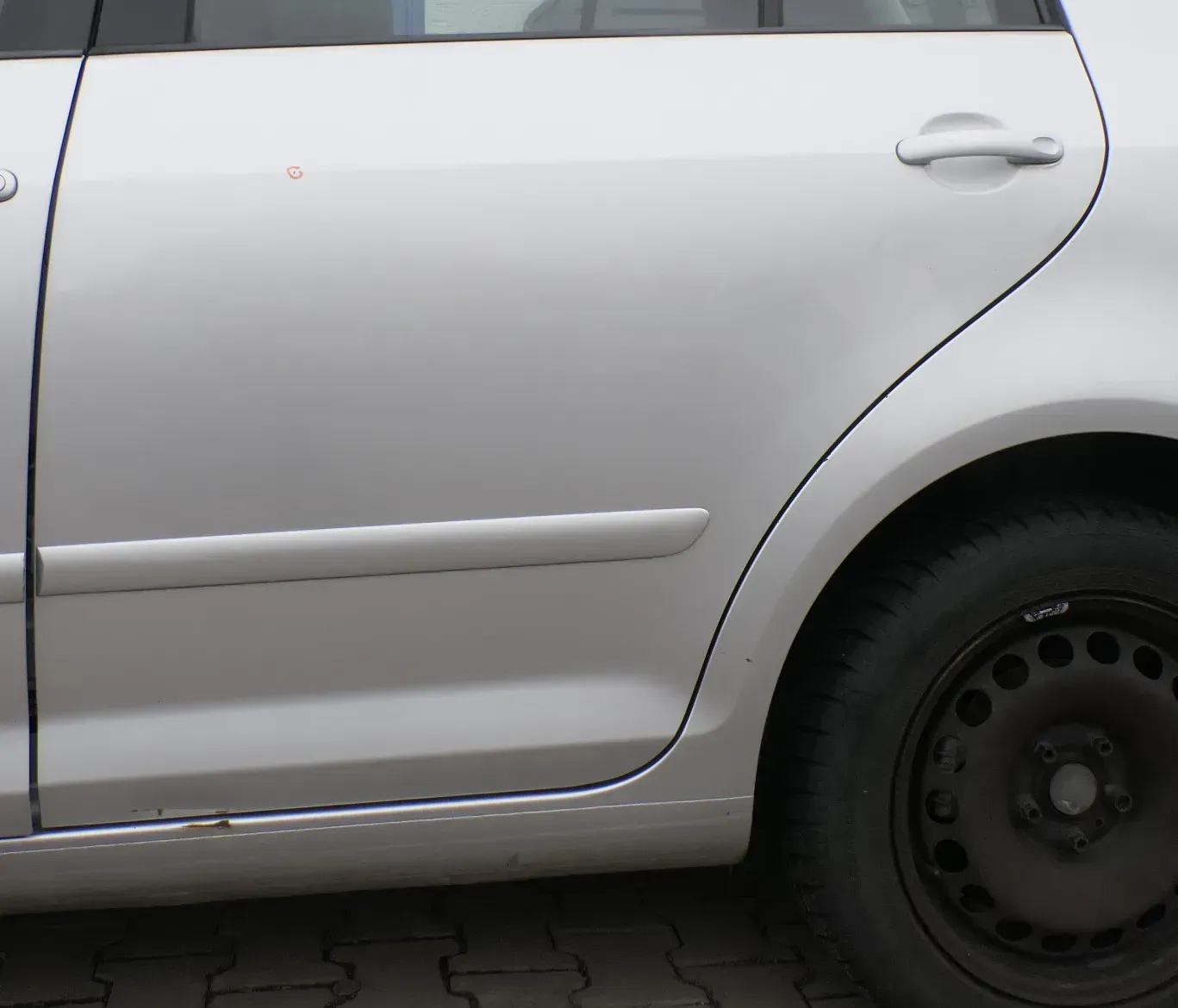 VW Golf Plus 5M Türblatt Tür Blech hinten links grau silber LA7W - Bild 1