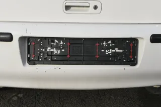 VW Polo 6N2 Stoßstange hinten Heckstoßstange Stoßfänger weiß LB9A - Bild 2