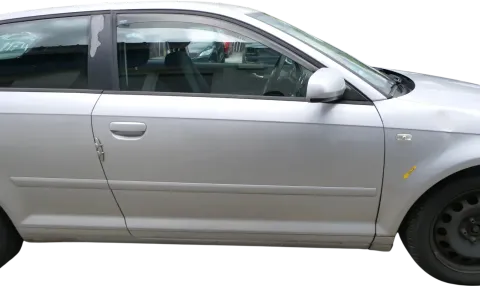 Audi A3 8P 2/3-Türer Tür vorne rechts Beifahrertür Türblatt grau silber LX7W