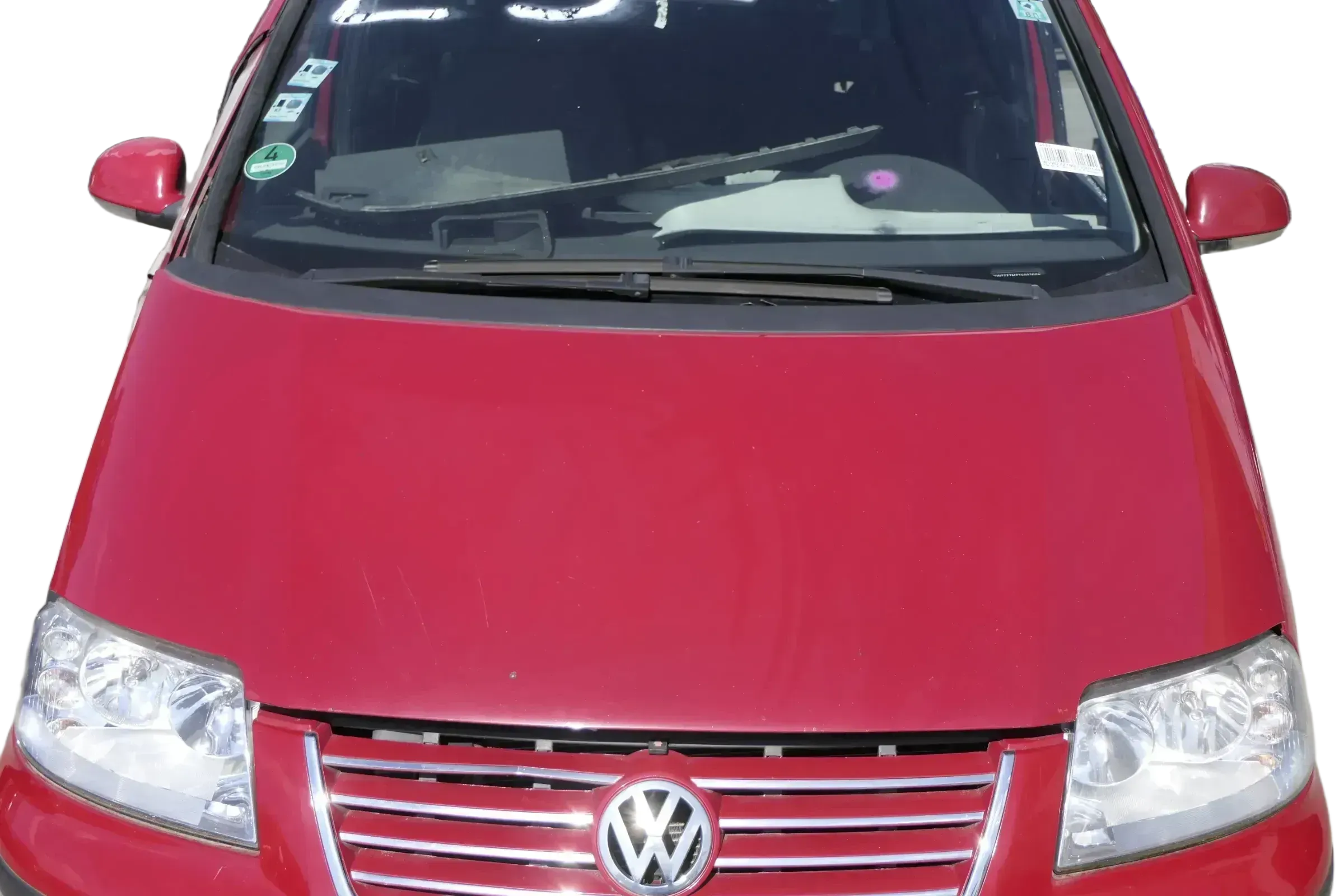 VW Sharan 7M Motorhaube Klappe Haube vorn vorne rot LK3A abca.Bj2000passend - Bild 1