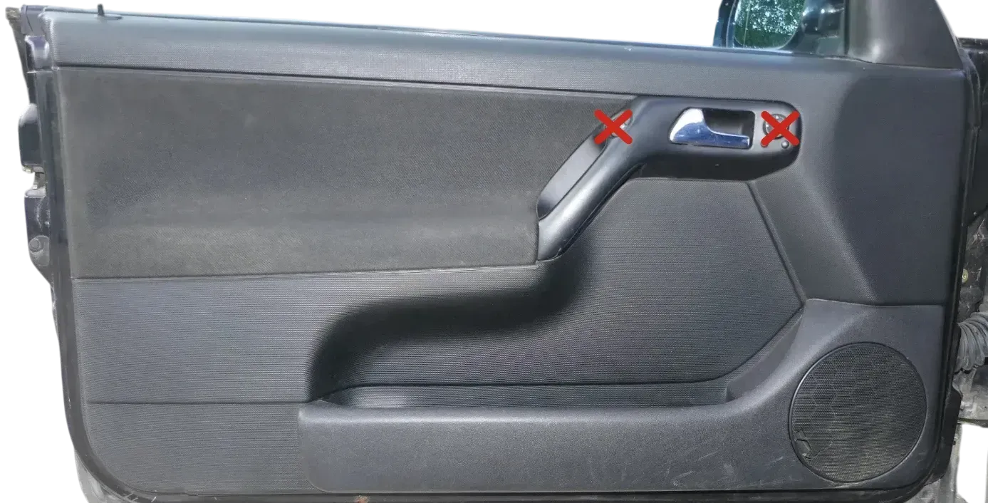 Golf 4 3 1E Cabrio 1E Türverkleidung Verkleidung Tür vorne links schwarz - Bild 1
