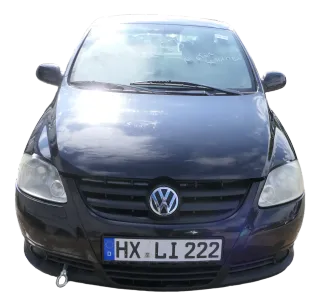 VW Fox 5Z Stoßstange vorne Stoßfänger schwarz LC9Z mit Grill - Bild 1