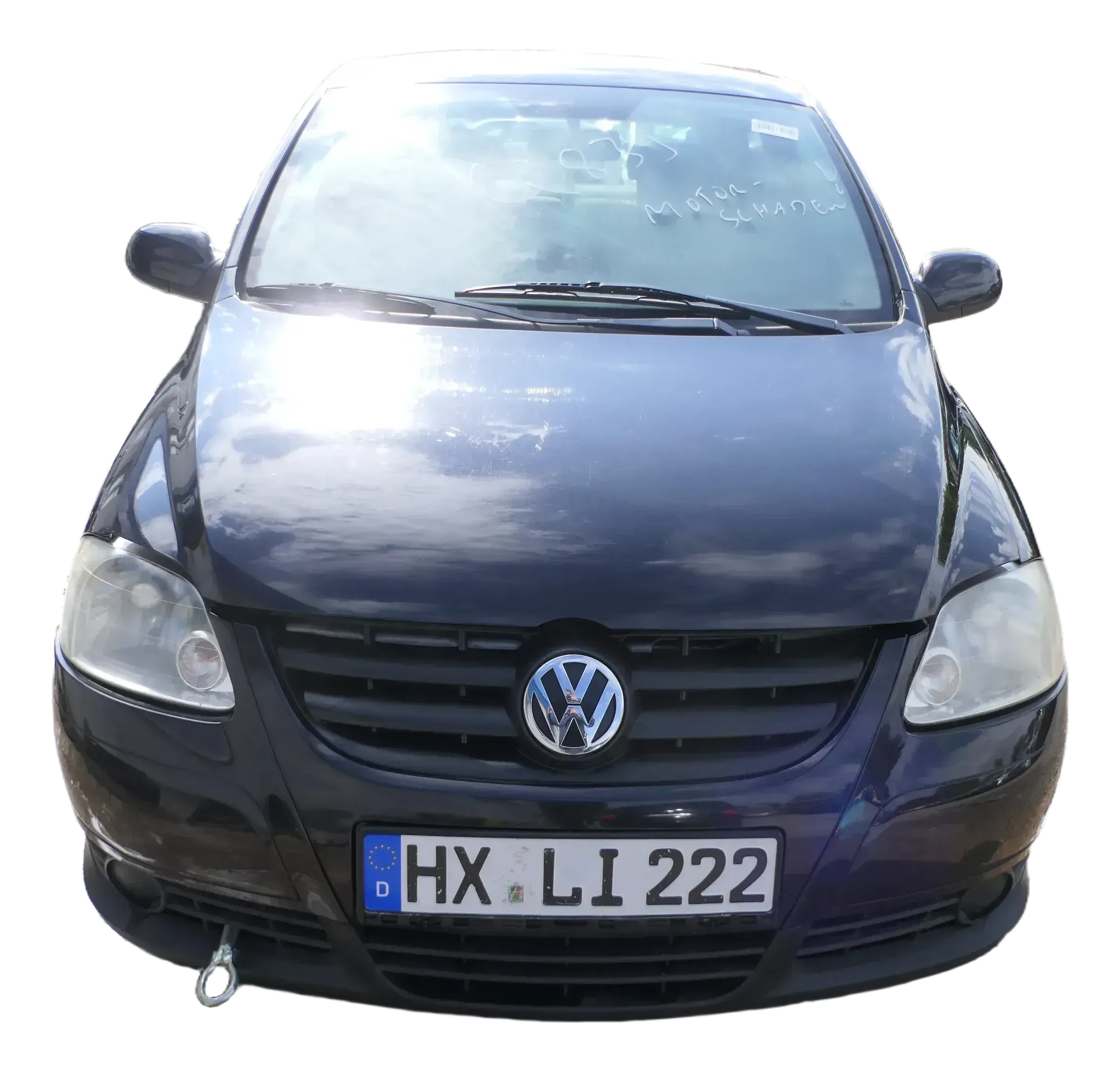 VW Fox 5Z Stoßstange vorne Stoßfänger schwarz LC9Z mit Grill - Bild 1