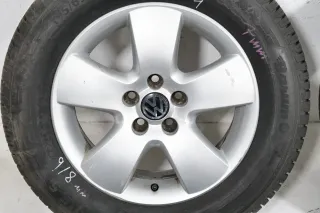 4x Golf 4 Bora Alufelgen Allwetterreifen 195/65 R15 Reifen 1C0601025F 7mm Felgen - Bild 5
