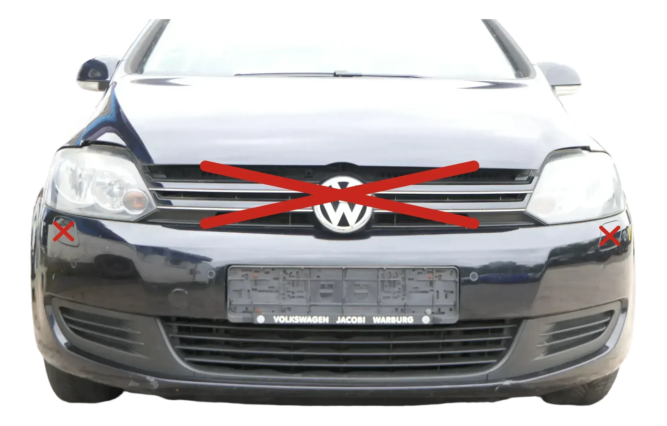 Golf 6 5M Plus Stoßstange vorne Frontstoßstange Stoßfänger schwarz LC9X PDC SWR - Bild 1