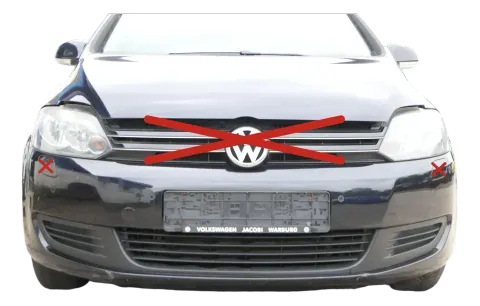 Golf 6 5M Plus Stoßstange vorne Frontstoßstange Stoßfänger schwarz LC9X PDC SWR