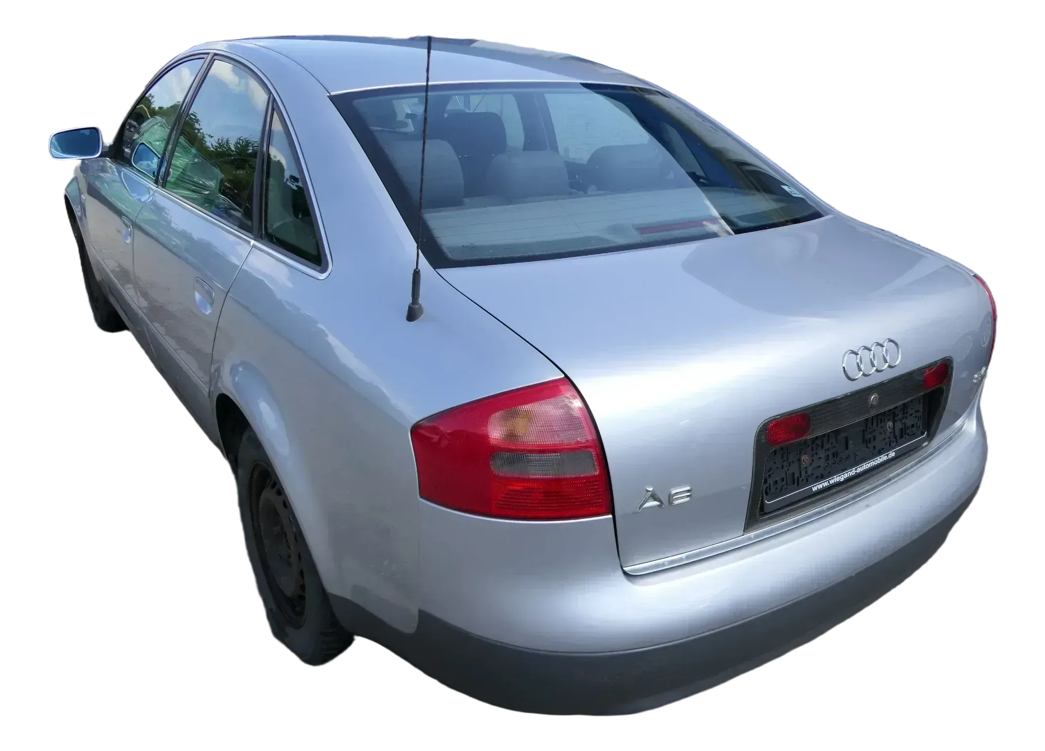 Audi A6 4B Limousine Stoßstange hinten Heckstoßstange Stoßfänger silber LY7M - Bild 1
