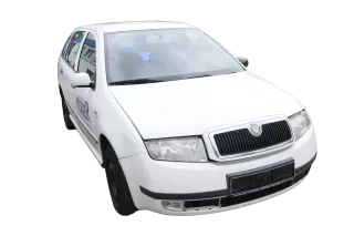 Skoda Fabia 6Y Stoßstange Stoßfänger vorne weiß LF9E 2000-2004 - Bild 1