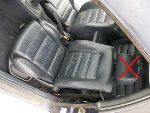 Polo 6N 6N2 Golf 3 Sitz vorne links Fahrersitz 2/3-Türer Leder - blau Ledersitz