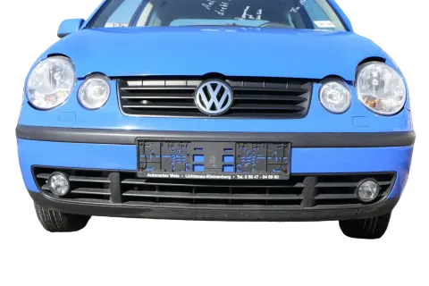 VW Polo 9N Stoßstange Frontstoßstange vorne blau hellblau LA5F SWR