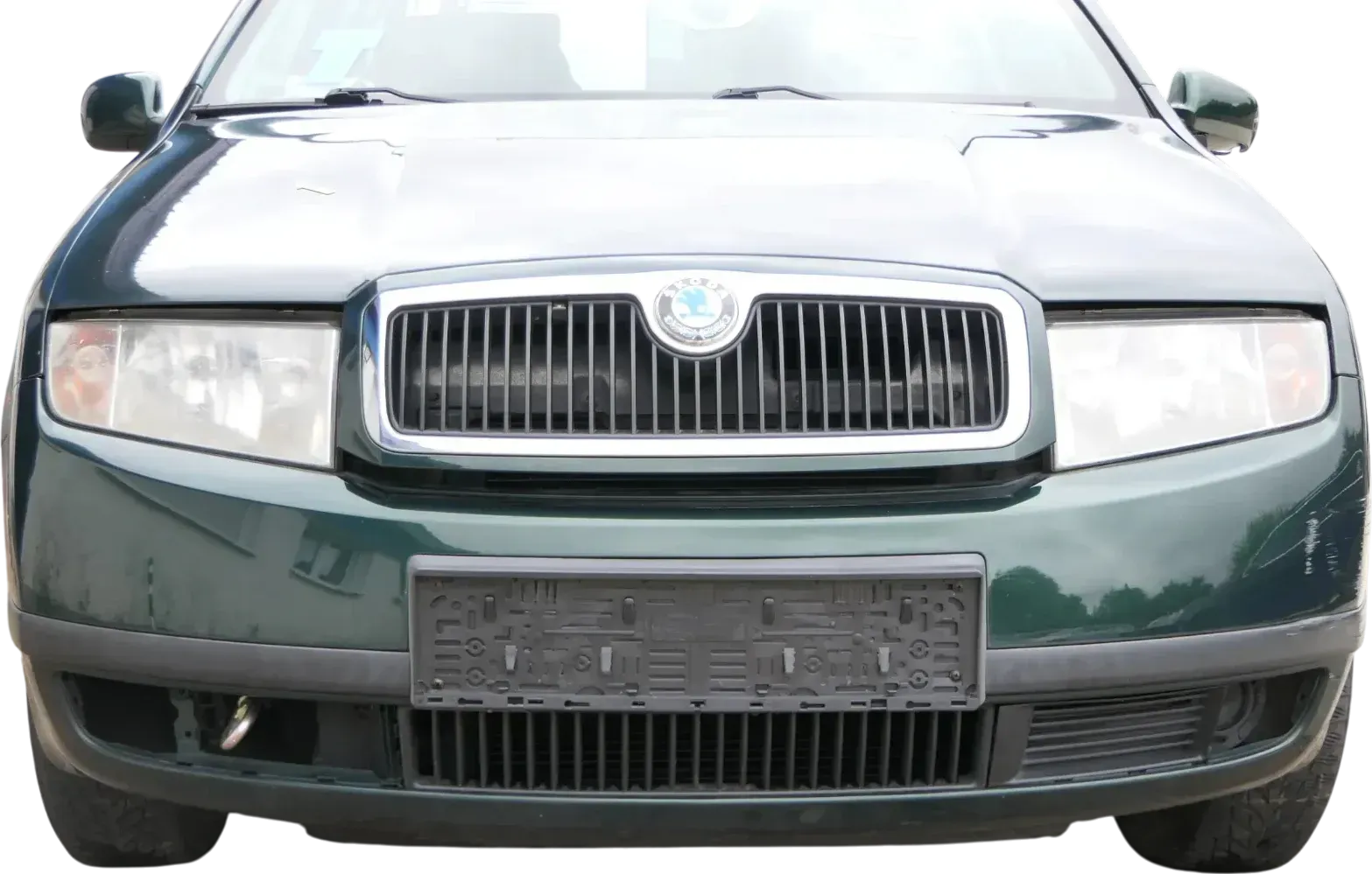 Fabia 6Y Stoßstange Stoßfänger vorne grün LF8C - Gitter - Bild 1