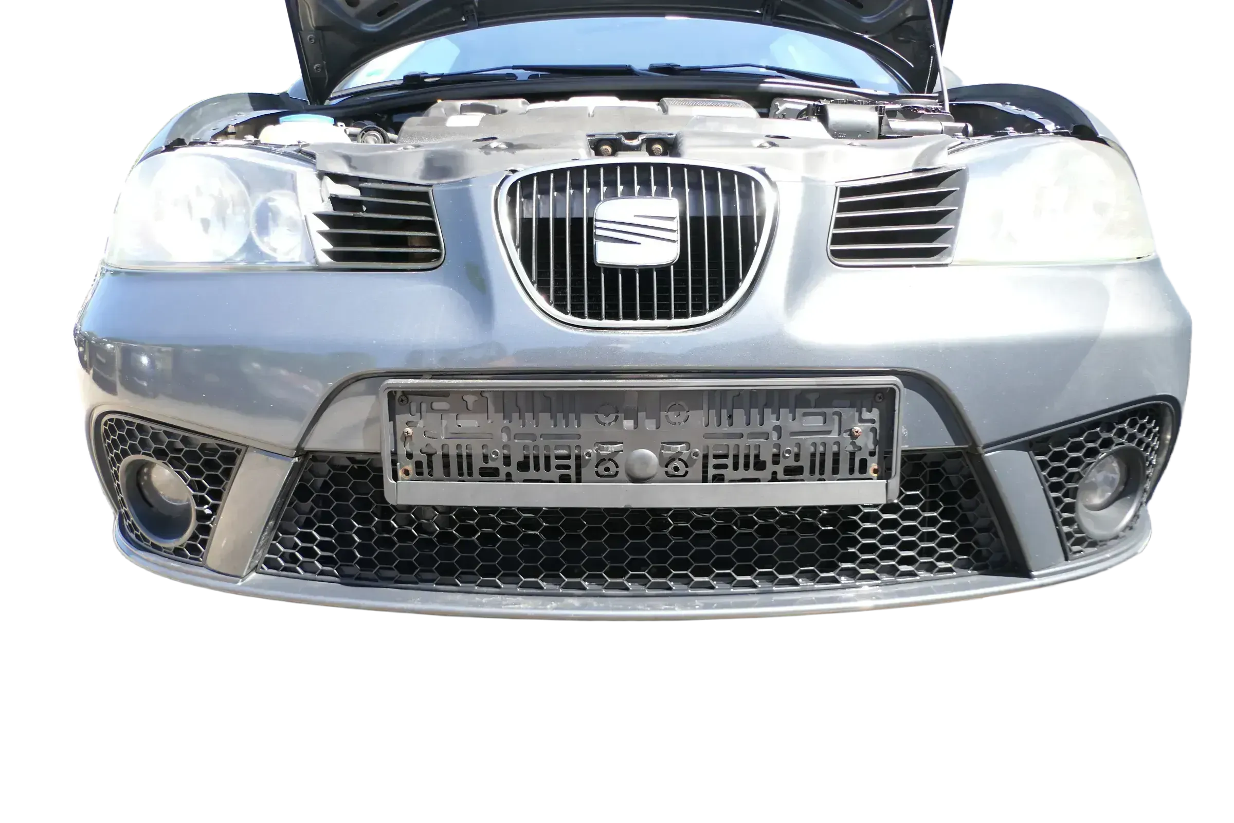 Seat Ibiza 6L Stoßstange Frontstoßstange vorne grau LS7Z ab Ende 2006 Facelift - Bild 1