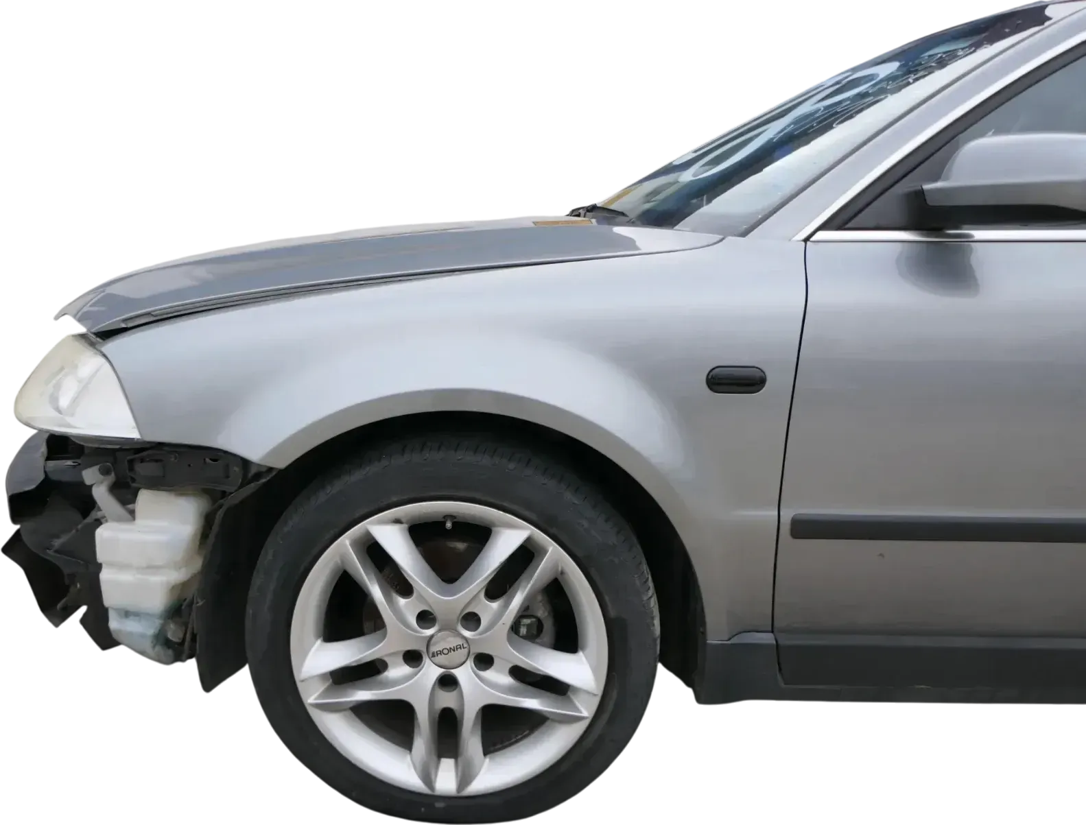 VW Passat 3BG 3B6 Kotflügel vorne links grau LD7W (Blinkerloch) - Bild 1