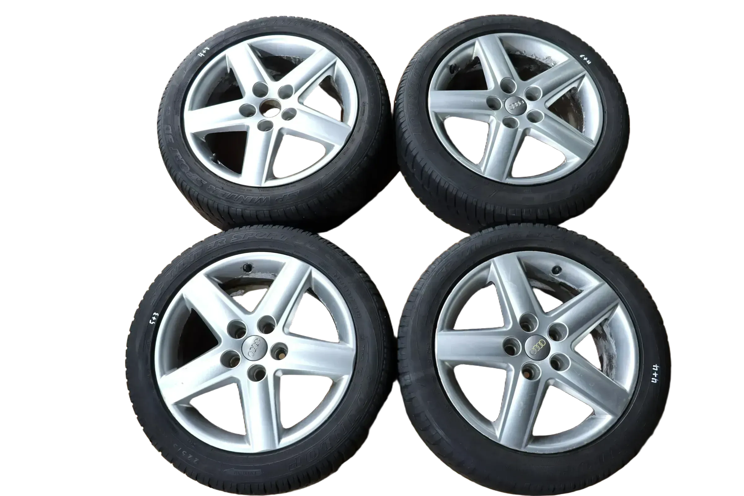 Audi A6 4F Alufelgen Winterreifen Reifen Felgen 225/50 R17 98H 4F0601025AF 3-5mm - Bild 1