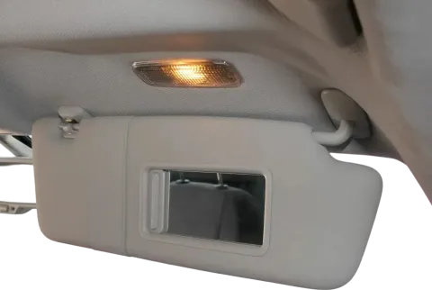 Audi A3 8P Sonnenblende rechts vorne 8P0857552A 9V4 silber grau beleuchtet