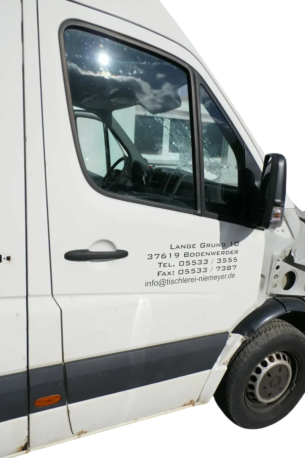 VW Crafter 2E Tür vorne rechts Beifahrertür weiß L902 - ohne Anbauteile - Bild 1