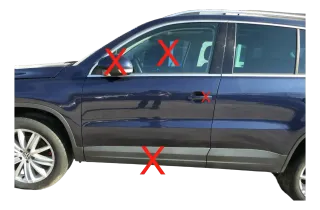 VW Tiguan 5N Tür Fahrertür vorne links blau LH5X - Bild 1