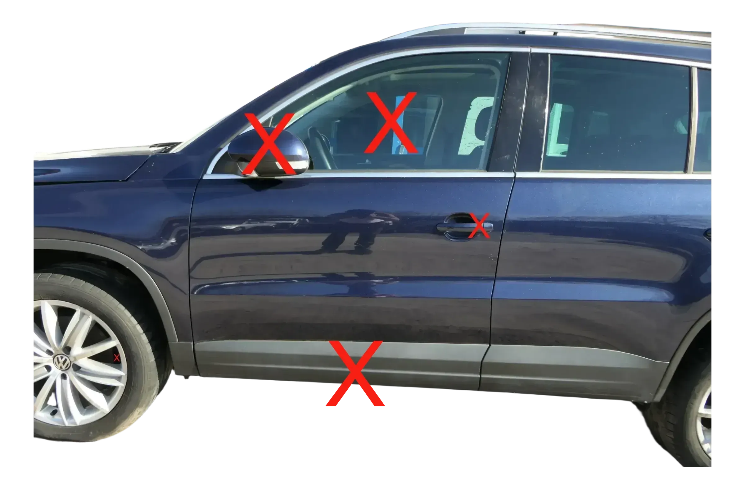 VW Tiguan 5N Tür Fahrertür vorne links blau LH5X - Bild 1