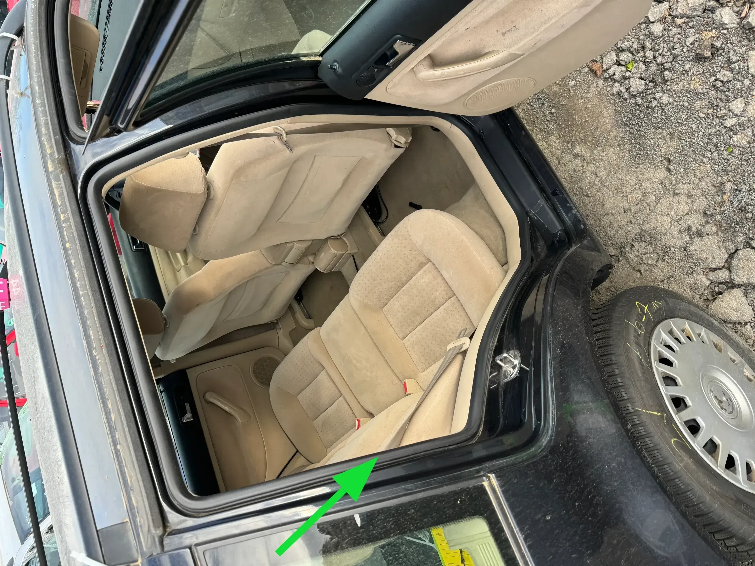 Golf 4 Türdichtung Dichtung Tür hinten rechts Kombi Variant hellbeige - Bild 1